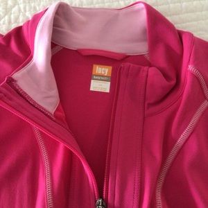 NWT Lucy Tech Ultimate Performance Raspberry Pink Zip Jacket Sz L